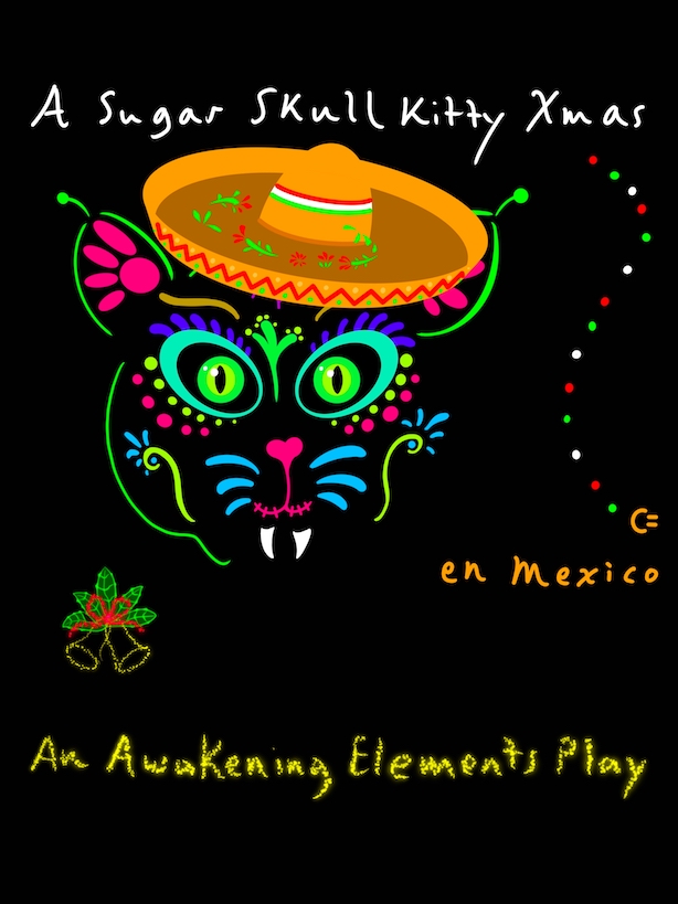 Sugar Skull Kitty Xmas en Mexico